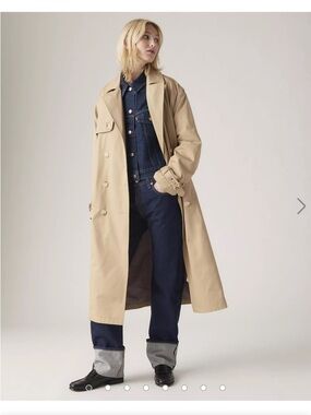 Levi's Beige Double-Breasted Trench Coat